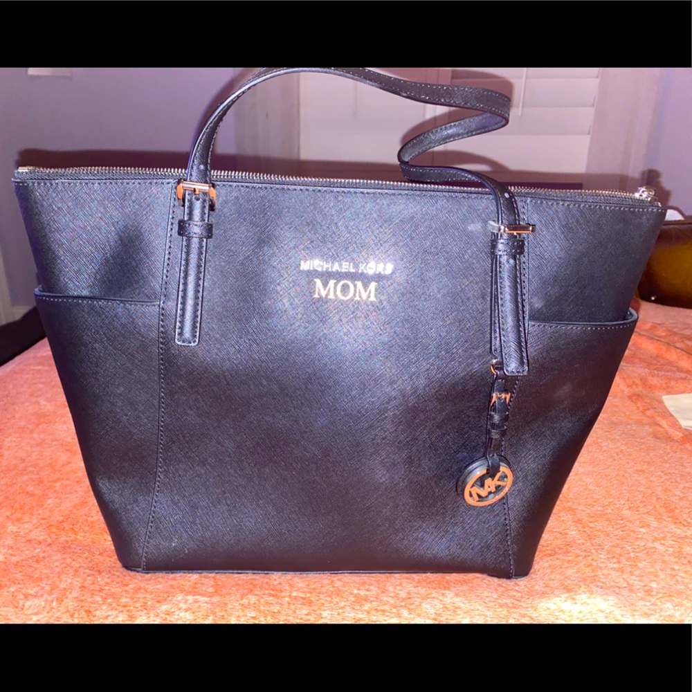 Personalized “MOM” Michael Kors Zip Tote Bag